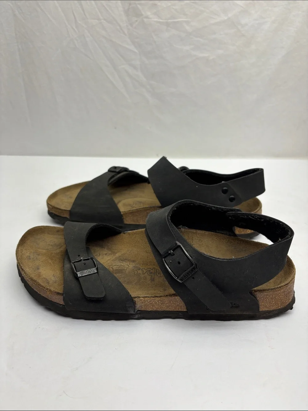 Birkenstock Black Dual-Strap Women’s Sandals with Buckles, SZ 9, box 43